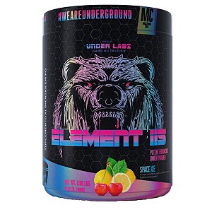 Pre Treino Element 115 400g- Under Labz Pre Workout Mais Pump Muscular