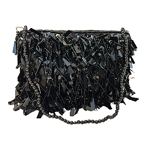 Bolsa Feminina Clutch Contas Brilhosas Festa Balada Noite