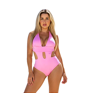 Maiô Engana Mamãe Lançamento Moda Praia Feminina Meio Fio Rosa Claro