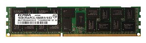 Pente Memoria 16 GB 240 pinos RDIMM DDR3 PC3-10600R Dual Rank 1333 MHz Elpida EBJ17RG4EAFD-DJ-F