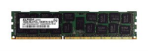 Pente Memoria 16 GB 240 pinos RDIMM DDR3 PC3-10600R Dual Rank 1333 MHz Elpida EBJ17RG4EBWA-DJ-F