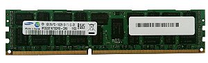 Pente Memoria 8 GB 240 pinos RDIMM DDR3 PC3-10600R Dual Rank 1333 MHz SamSung M393B1K70DH0-CH9 43X5056