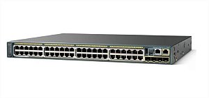Switch Cisco 2960S 48 portas Giga 4x 1GB SFP PoE WS-C2960S-48LPSBR