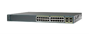 Switch Cisco 2960 24 portas 10/100 PoE 2 SFP WS-C2960-24PC-S
