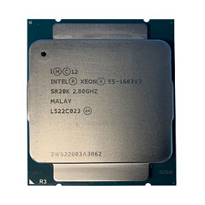 Processador Intel Xeon E5-1603 V3 SR20K 2.80 GHz 4 Cores 10 MB Cache LGA2011 TDP 140 W