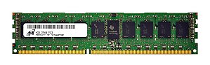 Pente Memoria 4 GB 240 pinos RDIMM DDR3 PC3-10600R Dual Rank 1333 MHz Micron MT18JSF51272PDZ-1G4D1DD