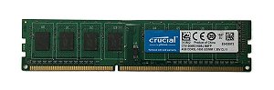 Pente Memoria 4 GB 240 pinos UDIMM DDR3 PC3-12800 1666 MHz Crucial CT51264BD160BJ.M8FP