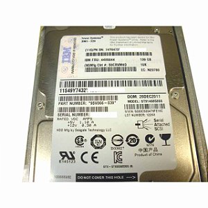 HDD IBM 139 GB 6G 2,5" SAS 44V6844 44V6848 sem gaveta