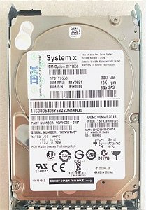 HDD IBM 900 GB 10K 6G 2,5" SAS 81Y9650 FRU 81Y9651 sem gaveta