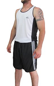 Shorts com 3 listras Laterais em Helanca Dry