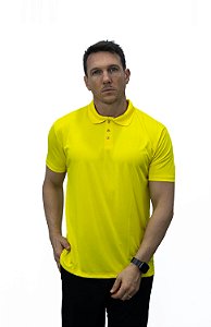 Camisa Pólo em Malha Dry 100% Poliéster- Amarelo,azul e verde