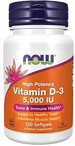 Vitamina D-3 5000 UI 120 Softgels - Now