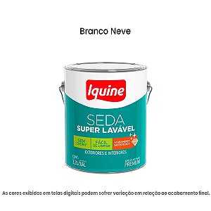 Tinta Iquine Premium 3,6L Seda Super Lavável Branco Neve
