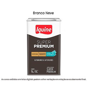 Tinta Iquine Premium 18L Fosco Super Premium Branco Neve