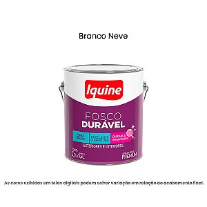 Tinta Iquine Premium 3,6L Fosco Durável Branco Neve