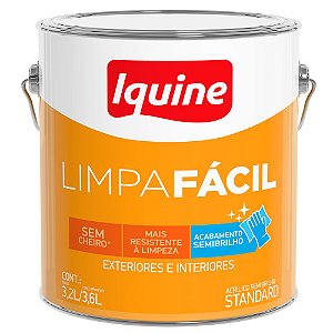Tinta Iquine Semibrilho 3,2L Limpa Fácil 057 Preto