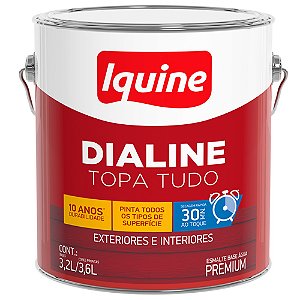 Tinta Iquine a Base d'Água Premium Alto Brilho 3,2L Dialine Topa Tudo 045 Vermelho
