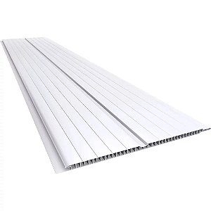 Forro PVC Canelado 6,00x0,20m Branco Cx/1,2m² Multilit