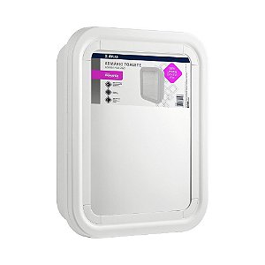 Armário Para Banheiro Plástico Com Espelho Primafer Pr5055-2 Branco Atlas