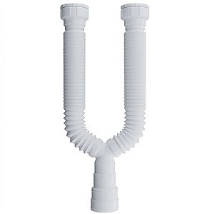 Sifão Tubo Extensivo Duplo Universal Porca Pp Branco Blukit