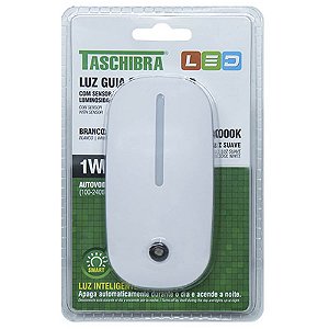 Luz Guia Collors Led Com Sensor 1w 4000k 15130001 Branco Taschibra