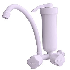 Purificador De Água Com Torneira Giratória Para Parede Branco Civitt