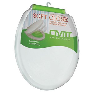 Assento Sanitário Soft Close Branco Civitt