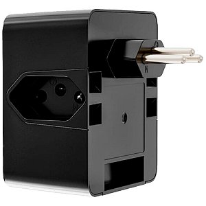 Protetor Contra Surtos Dps 3 Tomadas 3 Pinos 10a Bivolt Energia Preto Clamper