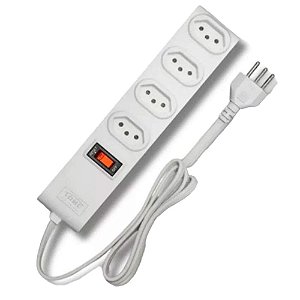 Protetor Eletrônico Com 4 Tomadas Cabo De 1m 4328 Branco Fame