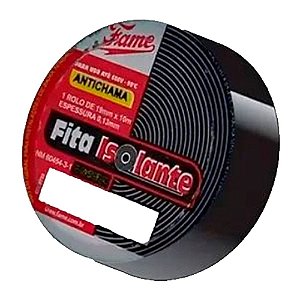 Fita Isolante Antichama 19mmx10m 4176 Preta Fame