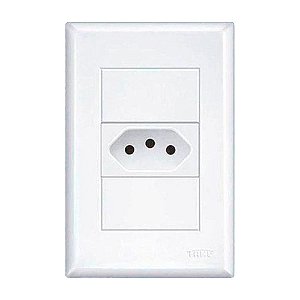 Tomada Simples 2p+t Com Placa 10a/250v Evidence 3742 Branco Fame