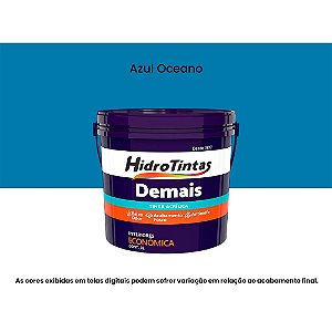 Tinta Acrílica Econômica Fosca 3l Demais Azul Oceano Hidrotintas