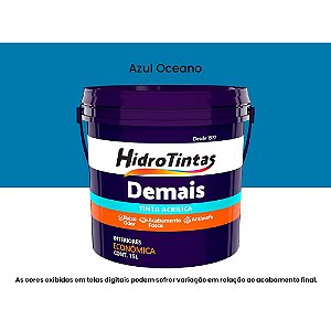 Tinta Acrílica Econômica Fosca 15l Demais Azul Oceano Hidrotintas