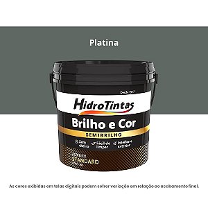 Tinta Acrílica Standard Semibrilho 15l Brilho E Cor Platina Hidrotintas