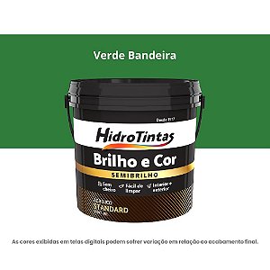 Tinta Acrílica Standard Semibrilho 15l Brilho E Cor Verde Bandeira Hidrotintas