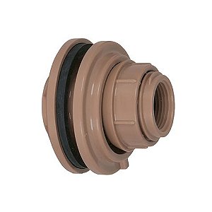 Adaptador Pvc Auto Ajustável Para Caixa D'água 20 Mm X 1/2" 14320 Marrom Amanco