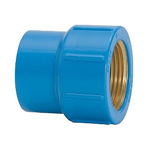 Luva Pvc Soldável Bucha Latão 20 Mm X 1/2" 11750 Azul Amanco