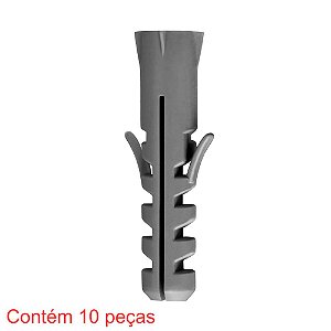 Bucha Plástica Sf Sem Aba 8mm 10 Peças Sforplast