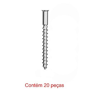 Parafuso Madeira Fenda Philips 3,8x25mm 20 Peças Sforplast