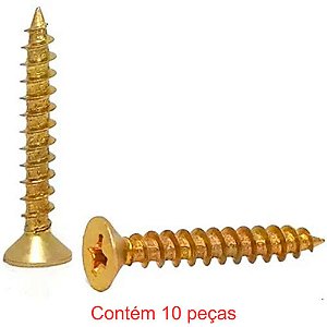 Parafuso Chipboard Chata Fenda Philips 4,5x20mm 10 Peças Sforplast