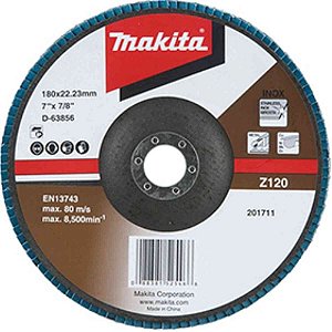 Disco De Lixa Flap Grao Z120  180 Mm D-63856  Makita