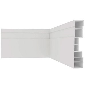 Rodapé De Pvc Nobre 7x240x1,5cm Branco Plasbil