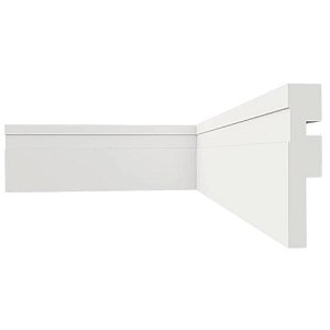 Rodapé De Pvc Modern 7x240x1,5cm Branco Plasbil