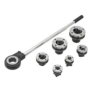 Jogo De Tarraxa Manual Bspt Para Canos Metálicos 10 Peças 1/2" A 2" Vonder