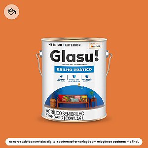 Tinta Acrílica Standard Semibrilho 3,6 L Brilho Prático Cenoura Glasu Suvinil