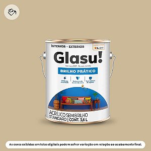 Tinta Acrílica Standard Semibrilho 3,6 L Brilho Prático Camurça Glasu Suvinil