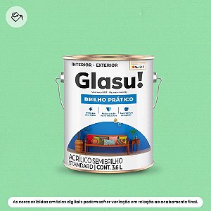 Tinta Acrílica Standard Semibrilho 3,6 L Brilho Prático Verde Piscina Glasu Suvinil