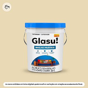 Tinta Acrílica Standard Semibrilho Balde 3,6 L Brilho Prático Marfim Glasu Suvinil