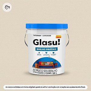 Tinta Acrílica Standard Semibrilho Balde 3,6 L Brilho Prático Palha Glasu Suvinil