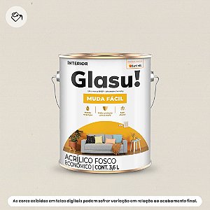 Tinta Acrílica Econômica Fosca 3,6 L Muda Fácil Algodão Egípcio Glasu Suvinil